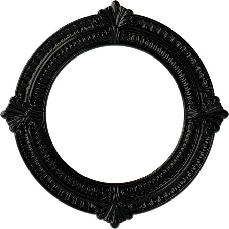 Ekena Millwork Benson Ceiling Medallion (Fits Canopies up to 8"), Hnd-Painted Black Pearl, 13 1/8"OD x 8"ID x 5/8"P CM13BNBPS